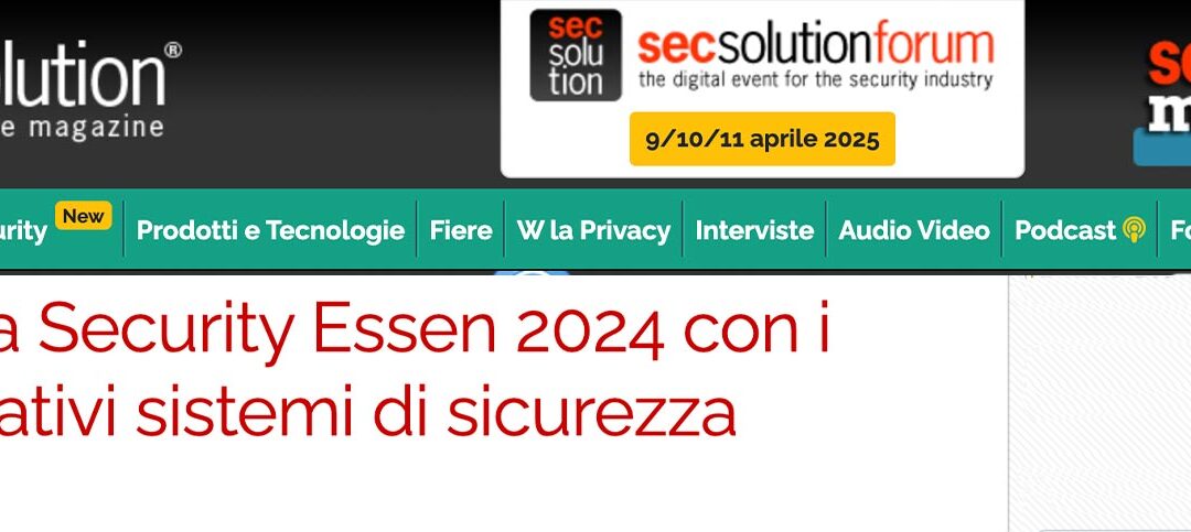 Dicono di noi Security Essen 2024